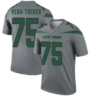 New York Jets Youth Alijah Vera-Tucker Legend Inverted Jersey - Gray