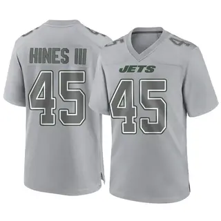 New York Jets Youth Anthony Hines III Game Atmosphere Fashion Jersey - Gray