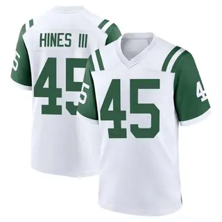 New York Jets Youth Anthony Hines III Game Classic Alternate Jersey - White