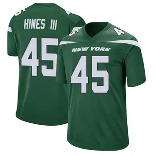 New York Jets Youth Anthony Hines III Game Gotham Jersey - Green