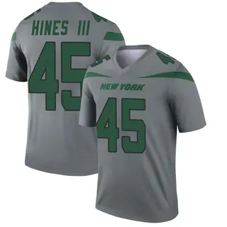 New York Jets Youth Anthony Hines III Legend Inverted Jersey - Gray