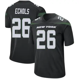 New York Jets Youth Brandin Echols Game Stealth Jersey - Black