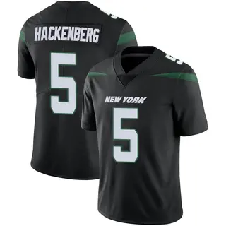 New York Jets Youth Christian Hackenberg Limited Stealth Vapor Jersey - Black