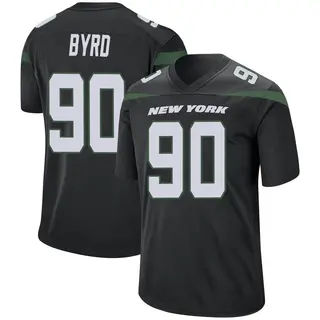 New York Jets Youth Dennis Byrd Game Stealth Jersey - Black