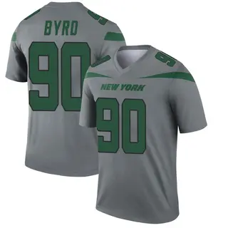 New York Jets Youth Dennis Byrd Legend Inverted Jersey - Gray