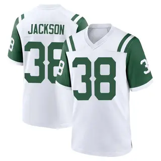 New York Jets Youth Deon Jackson Game Classic Alternate Jersey - White