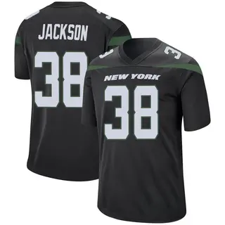 New York Jets Youth Deon Jackson Game Stealth Jersey - Black