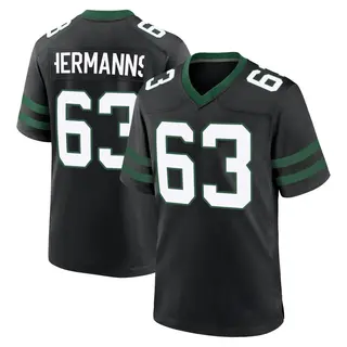 New York Jets Youth Grant Hermanns Game Legacy Alternate Jersey - Black