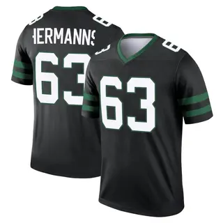 New York Jets Youth Grant Hermanns Legend Legacy Jersey - Black