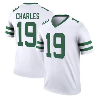 New York Jets Youth Irvin Charles Legend Legacy Jersey - White