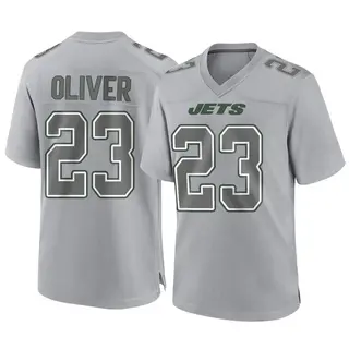 New York Jets Youth Isaiah Oliver Game Atmosphere Fashion Jersey - Gray