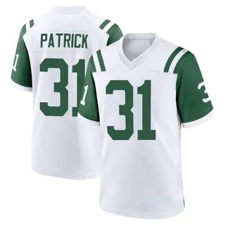 New York Jets Youth Jacques Patrick Game Classic Alternate Jersey - White