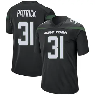 New York Jets Youth Jacques Patrick Game Stealth Jersey - Black