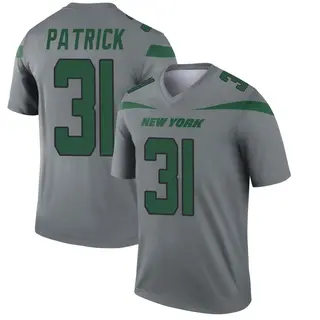 New York Jets Youth Jacques Patrick Legend Inverted Jersey - Gray