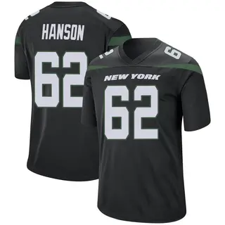 New York Jets Youth Jake Hanson Game Stealth Jersey - Black