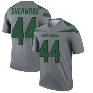 New York Jets Youth Jamien Sherwood Legend Inverted Jersey - Gray