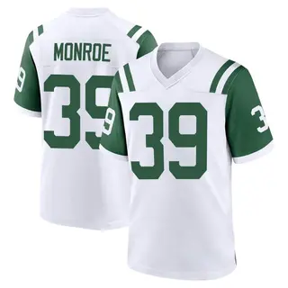 New York Jets Youth Jarius Monroe Game Classic Alternate Jersey - White