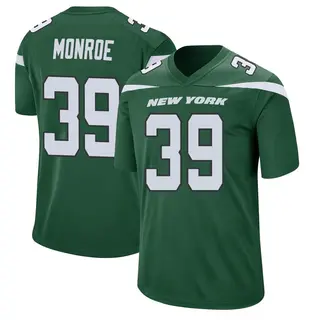 New York Jets Youth Jarius Monroe Game Gotham Jersey - Green