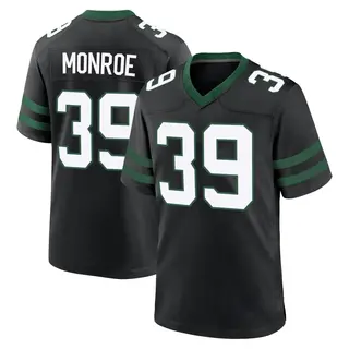 New York Jets Youth Jarius Monroe Game Legacy Alternate Jersey - Black