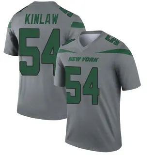 New York Jets Youth Javon Kinlaw Legend Inverted Jersey - Gray