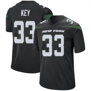 New York Jets Youth Jaylen Key Game Stealth Jersey - Black