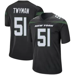 New York Jets Youth Jaylen Twyman Game Stealth Jersey - Black