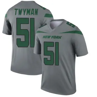 New York Jets Youth Jaylen Twyman Legend Inverted Jersey - Gray