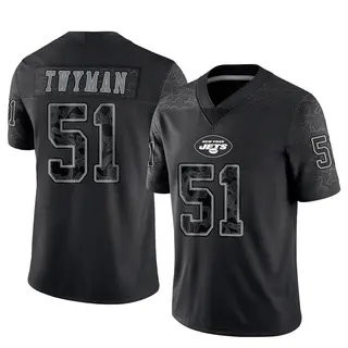 New York Jets Youth Jaylen Twyman Limited Reflective Jersey - Black