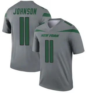 New York Jets Youth Jermaine Johnson Legend Inverted Jersey - Gray