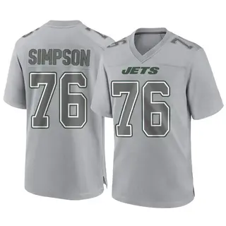 New York Jets Youth John Simpson Game Atmosphere Fashion Jersey - Gray