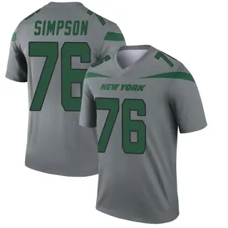 New York Jets Youth John Simpson Legend Inverted Jersey - Gray