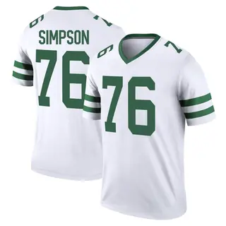 New York Jets Youth John Simpson Legend Legacy Jersey - White