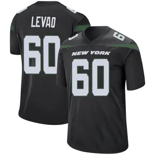 New York Jets Youth Kohl Levao Game Stealth Jersey - Black