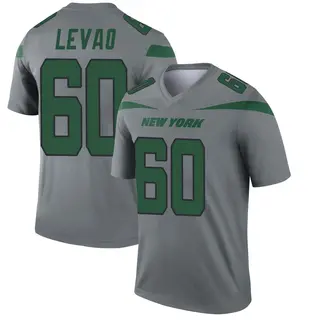 New York Jets Youth Kohl Levao Legend Inverted Jersey - Gray