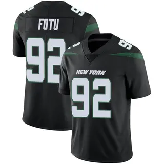 New York Jets Youth Leki Fotu Limited Stealth Vapor Jersey - Black