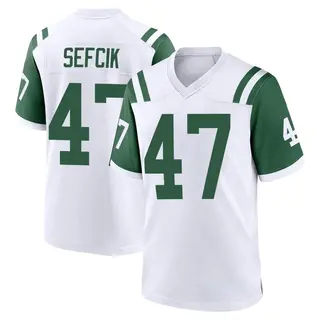 New York Jets Youth Lincoln Sefcik Game Classic Alternate Jersey - White