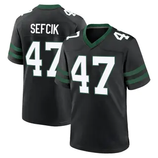 New York Jets Youth Lincoln Sefcik Game Legacy Alternate Jersey - Black