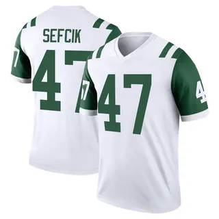 New York Jets Youth Lincoln Sefcik Legend Classic Alternate Jersey - White