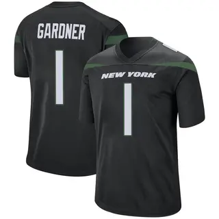 New York Jets Youth Sauce Gardner Game Stealth Jersey - Black