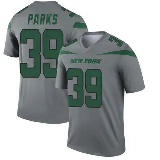 New York Jets Youth Will Parks Legend Inverted Jersey - Gray