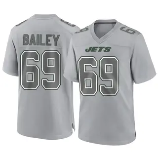 New York Jets Youth Zack Bailey Game Atmosphere Fashion Jersey - Gray